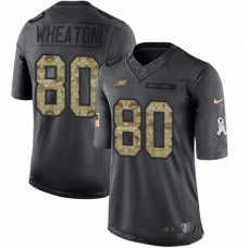 Men's Nike Philadelphia Eagles #80 Markus Wheaton Limited Black 2016 Salute to Service NFL Jersey