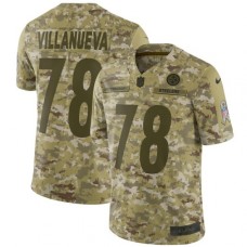 Men's Nike Pittsburgh Steelers #78 Alejandro Villanueva Limited Camo 2018 Salute to Service NFL Jersey