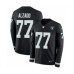 Men's Nike Oakland Raiders #77 Lyle Alzado Limited Black Therma Long Sleeve NFL Jersey