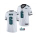 Men's Philadelphia Eagles #6 DeVonta Smith White Super Bowl LVII Patch Vapor Untouchable Limited Stitched Jersey