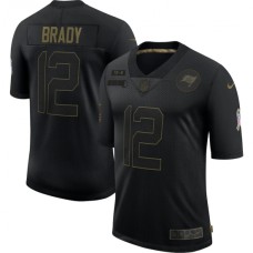 Men's Tampa Bay Buccaneers #12 Tom Brady Black Nike 2020 Salute To Service Limited Stitched Jersey