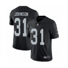 Men's Oakland Raiders #31 Isaiah Johnson Black Team Color Vapor Untouchable Limited Player Football Jersey