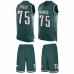 Men's Nike Philadelphia Eagles #75 Josh Sweat Limited Midnight Green Tank Top Suit NFL Jersey