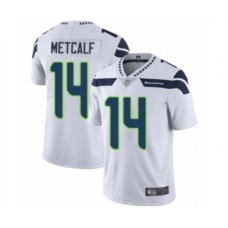 Men's Seattle Seahawks #14 D.K. Metcalf White Vapor Untouchable Limited Player Football Jersey