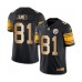 Men's Pittsburgh Steelers #81 Jesse James Limited Black Gold Rush Vapor Untouchable Football Jersey