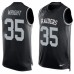 Men's Nike Oakland Raiders #35 Shareece Wright Limited Black Player Name & Number Tank Top NFL Jersey