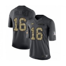 Men's Philadelphia Eagles #16 Mack Hollins Limited Black 2016 Salute to Service Football Stitched Jersey