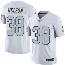 Men's Nike Oakland Raiders #38 Nick Nelson Limited White Rush Vapor Untouchable NFL Jersey