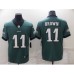 Men's Philadelphia Eagles #11 A. J. Brown Green Vapor Untouchable Limited Stitched Jersey