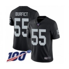 Men's Oakland Raiders #55 Vontaze Burfict Black Team Color Vapor Untouchable Limited Player 100th Season Football Stitched Jersey