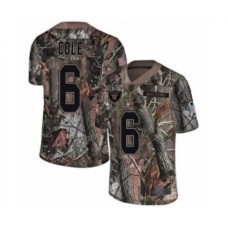 Men's Oakland Raiders #6 A.J. Cole Limited Camo Rush Realtree Football Jersey