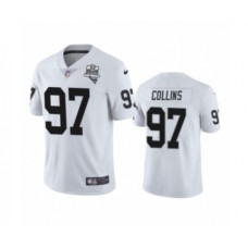 Men's Oakland Raiders #97 Maliek Collins White 2020 Inaugural Season Vapor Limited Stitched Jersey