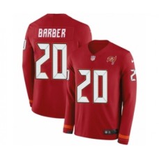 Men's Nike Tampa Bay Buccaneers #20 Ronde Barber Limited Red Therma Long Sleeve NFL Jersey