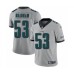 Men's Philadelphia Eagles #53 Nigel Bradham Limited Silver Inverted Legend Football Jersey