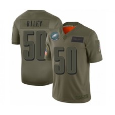 Men's Philadelphia Eagles #50 Duke Riley Limited Olive 2019 Salute to Service Football Stitched Jersey