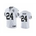 Men's Oakland Raiders #24 Johnathan Abram White 2020 Inaugural Season Vapor Limited Stitched Jersey