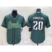 Men's Philadelphia Eagles #20 Brian Dawkins Green Cool Base Stitched Baseball Jersey