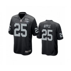 Men's Oakland Raiders #25 Eli Apple Black 2020 Inaugural Season Game Stitched Jersey