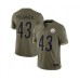 Men's Pittsburgh Steelers #43 Troy Polamalu 2022 Olive Salute To Service Limited Stitched Jersey