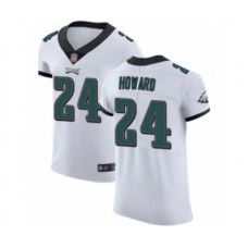 Men's Philadelphia Eagles #24 Jordan Howard White Vapor Untouchable Elite Player Football Jersey