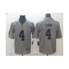 Men's Oakland Raiders #4 Derek Carr Limited Gray Rush Gridiron Football Stitched Jersey