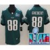 Men's Philadelphia Eagles #88 Dallas Goedert Limited Green Super Bowl LVII Vapor Stitched Jersey