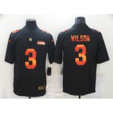 Men's Seattle Seahawks #3 Russell Wilson Black colorful Nike Limited Stitched Jersey