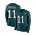 Men's Nike Philadelphia Eagles #11 Carson Wentz Limited Green Therma Long Sleeve Wentzylvania NFL Jersey