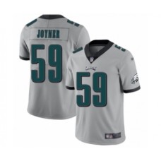 Men's Philadelphia Eagles #59 Seth Joyner Limited Silver Inverted Legend Football Jersey