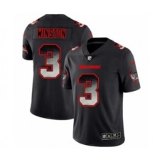 Men's Tampa Bay Buccaneers #3 Jameis Winston Black Smoke Fashion Limited Jersey