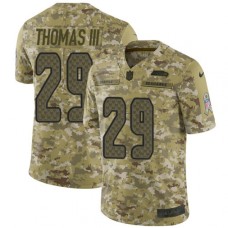 Men's Nike Seattle Seahawks #29 Earl Thomas III Limited Camo 2018 Salute to Service NFL Jersey