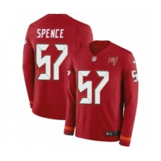 Men's Nike Tampa Bay Buccaneers #57 Noah Spence Limited Red Therma Long Sleeve NFL Jersey