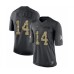 Men's Seattle Seahawks #14 D.K. Metcalf Limited Black 2016 Salute to Service Football Jersey