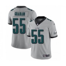 Men's Philadelphia Eagles #55 Brandon Graham Limited Silver Inverted Legend Football Jersey