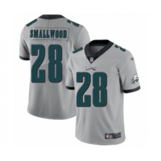 Men's Philadelphia Eagles #28 Wendell Smallwood Limited Silver Inverted Legend Football Jersey