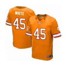 Men's Tampa Bay Buccaneers #45 Devin White Elite Orange Glaze Alternate Football Jersey