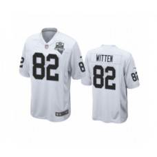 Men's Oakland Raiders #82 Jason Witten White 2020 Inaugural Season Game Stitched Jersey