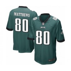 Men's Nike Philadelphia Eagles #80 Jordan Matthews Game Midnight Green Team Color NFL Jersey