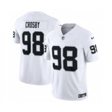 Men's Las Vegas Raiders #98 Maxx Crosby White 2023 F.U.S.E Vapor Untouchable Stitched Football Jersey