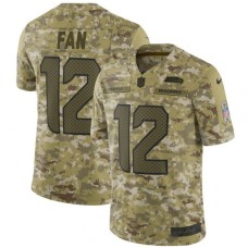 Men's Nike Seattle Seahawks 12th Fan Limited Camo 2018 Salute to Service NFL Jersey