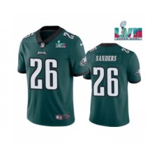 Men's Philadelphia Eagles #26 Miles Sanders Green Super Bowl LVII Patch Vapor Untouchable Limited Stitched Jersey