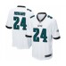 Men's Philadelphia Eagles #24 Jordan Howard Game White Football Jersey