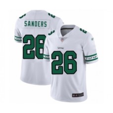 Men's Philadelphia Eagles #26 Miles Sanders White Team Logo Fashion Limited Player Football Stitched Jersey