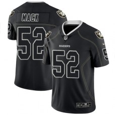 Men's Nike Oakland Raiders #52 Khalil Mack Limited Lights Out Black Rush NFL Jersey