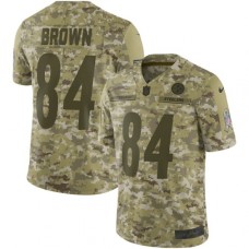 Men's Nike Pittsburgh Steelers #84 Antonio Brown Limited Camo 2018 Salute to Service NFL Jersey