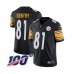 Men's Pittsburgh Steelers #81 Zach Gentry Black Team Color Vapor Untouchable Limited Player 100th Season Football Stitched Jersey