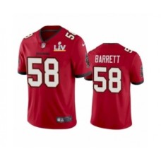 Men's Tampa Bay Buccaneers #58 Shaquil Barrett Red 2021 Super Bowl LV Stitched Jersey