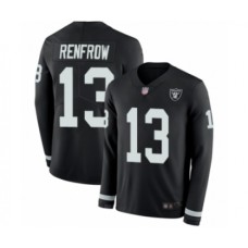 Men's Oakland Raiders #13 Hunter Renfrow Limited Black Therma Long Sleeve Football Jersey