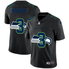 Men's Seattle Seahawks #3 Russell Wilson Black Nike Black Shadow Edition Limited Stitched Jersey