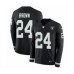 Men's Nike Oakland Raiders #24 Willie Brown Limited Black Therma Long Sleeve NFL Jersey